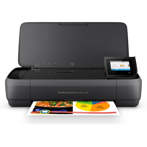 HP OfficeJet 250 Mobile All-in-One Printer Inkjet Colour MFP A4 10 ppm USB Wi-Fi Bluetooth