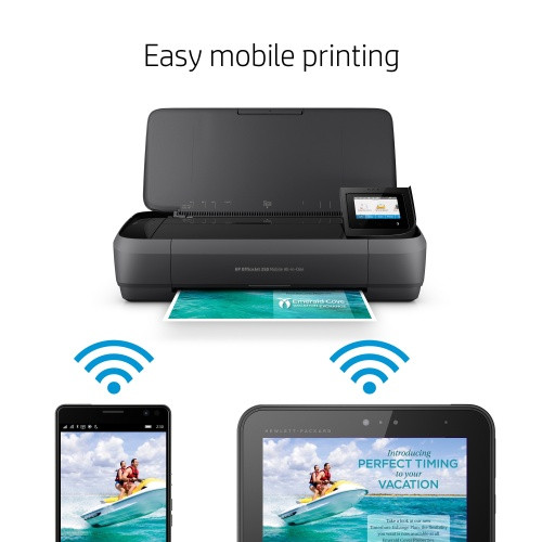 HP OfficeJet 250 Mobile All-in-One Printer Inkjet Colour MFP A4 10 ppm USB Wi-Fi Bluetooth