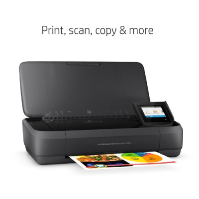 HP OfficeJet 250 Mobile All-in-One Printer Inkjet Colour MFP A4 10 ppm USB Wi-Fi Bluetooth