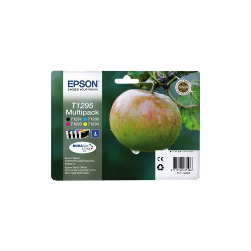 Epson kasečių rinkinys (C13T12954012), juoda, žydra, purpurinė, geltona kasetė rašaliniams spausdintuvams