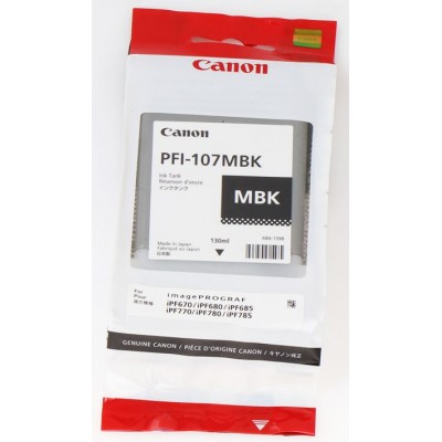 Kasetė Canon PFI-107MBK (6704B001) mate BK 130ml OEM-RAŠALINĖS