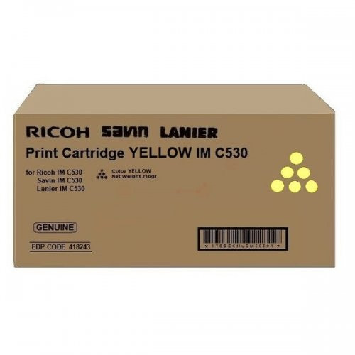 Ricoh IMC530 (418243), Geltona kasetė lazeriniams spausdintuvams, 18000 psl.