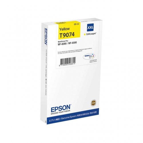 Kasetė Epson T9074XXL (C13T907440) YL 7K psl OEM-Raš-DISBL