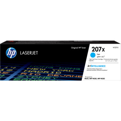 HP 207X W2211X, žydra kasetė lazeriniams spausdintuvams