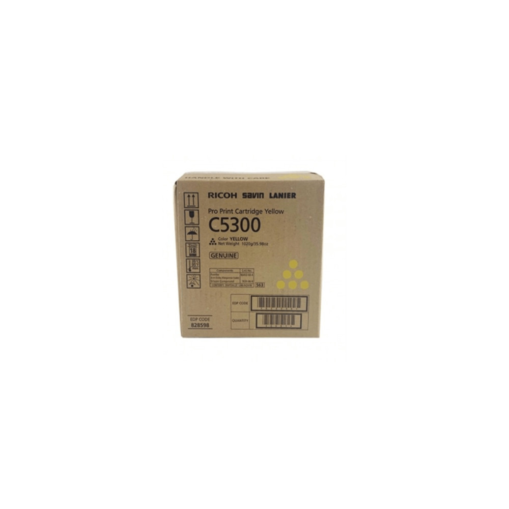Ricoh C5300 (828602), geltona kasetė lazeriniams spausdintuvams, 26000 psl.