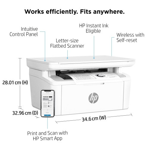 HP LaserJet M140w Spausdintuvas lazerinis nespalvotas MFP A4 20 ppm USB Wi-Fi Bluetooth