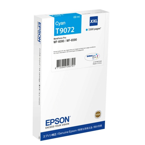 Epson T9072 XXL (C13T90724N) Rašalinė kasetė, Žydra