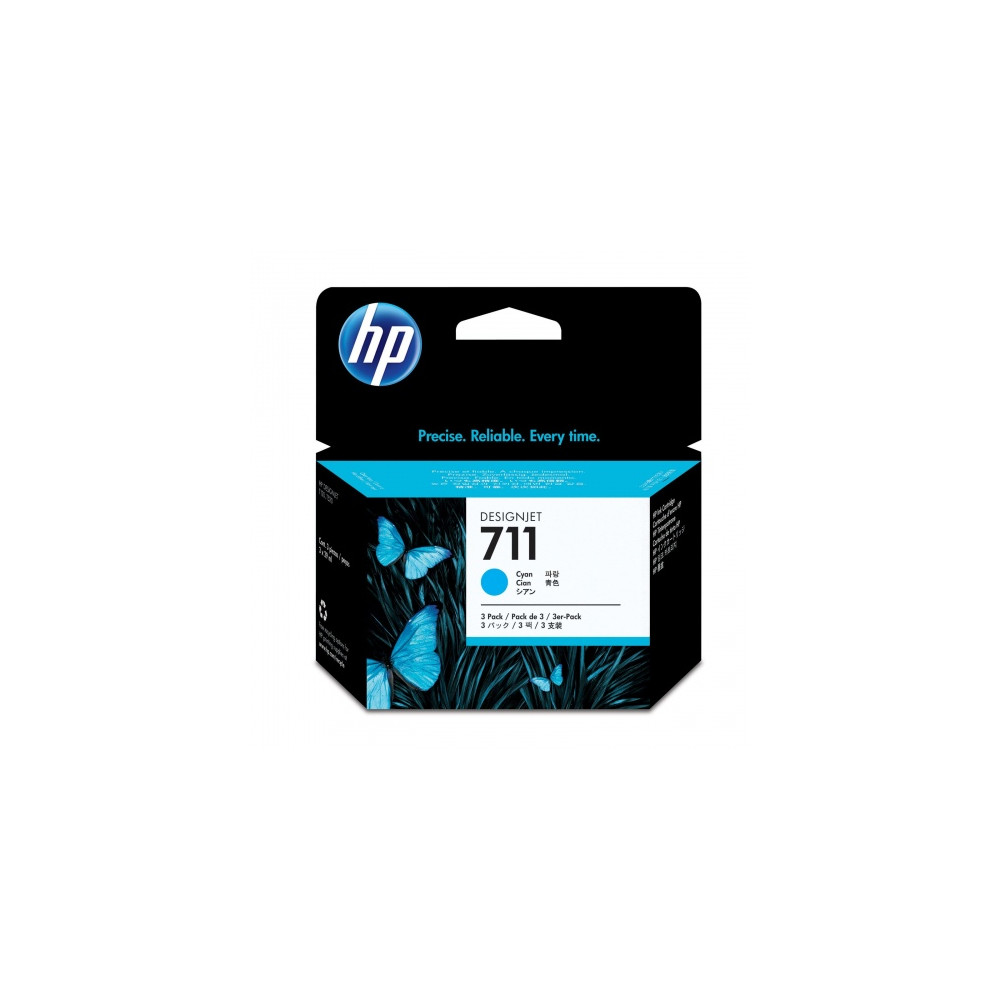 HP No.711 (CZ134A), 3-pack žydra kasetė rašaliniams spausdintuvams (SPEC)