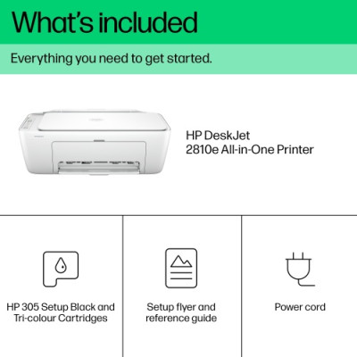 HP DeskJet 2810e All-in-One Spausdintuvas rašalinis spalvotas MFP A4 7.5 ppm USB Wi-Fi